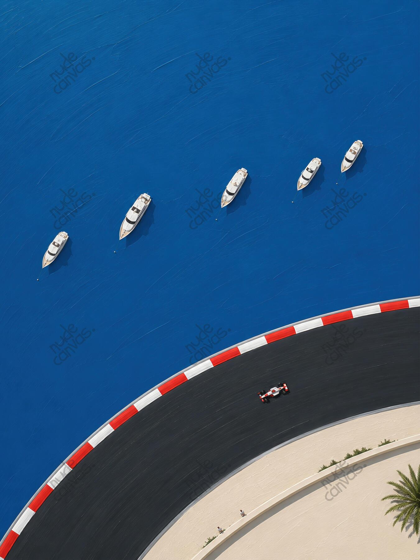 Harbour Circuit Scene by Nude Canvas