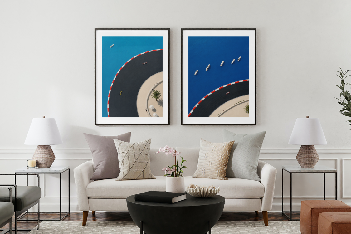 Harbour Circuit Scene by Nude Canvas